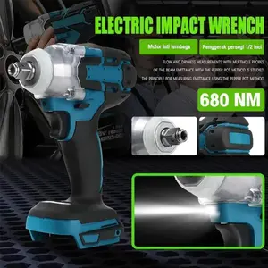 [Hanya Ganti Tidak Perbaiki]Impact wrench Cordless 588V 980NM Brushless bor impact baterai mesin impact buka baut Cordless Electric Wrench Rechargeable Torsi besar Mesin Bor