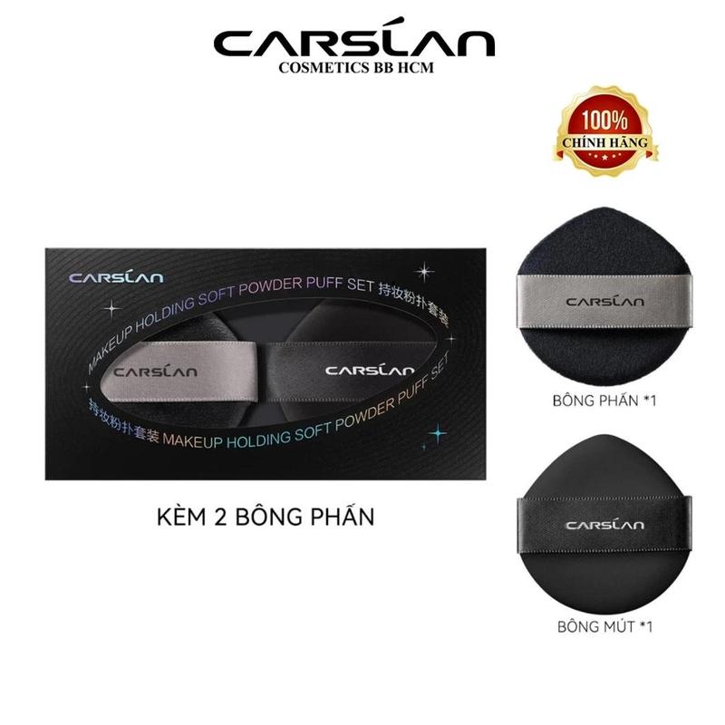  Carslan 2 Bộ Trang Điểm Spone Liquid Foundation Puff + Loose powder Puff 