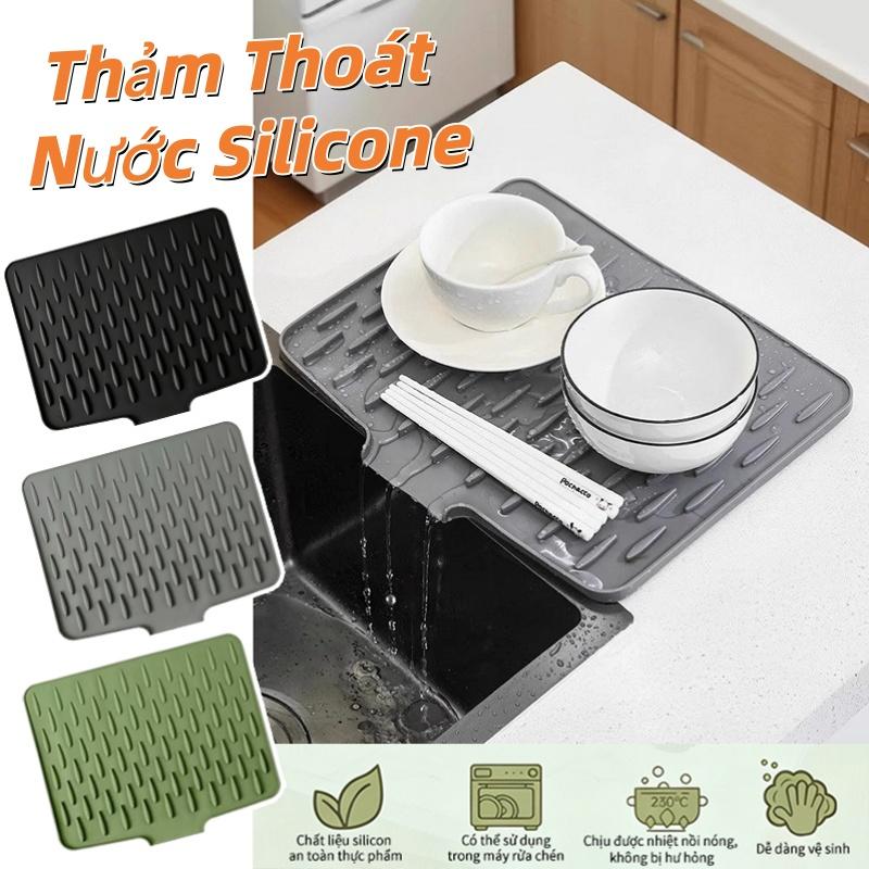 Nhà Bếp Silicon Thoát Nước Miếng Lót Bồn Rửa Dòng Nước Hướng Dẫn Thảm Chống…