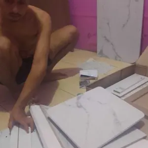 Trenz Furniture - Meja rias Minimalis dan kursi cantik Meja rias cermin Termurah Sierra Laci skincare