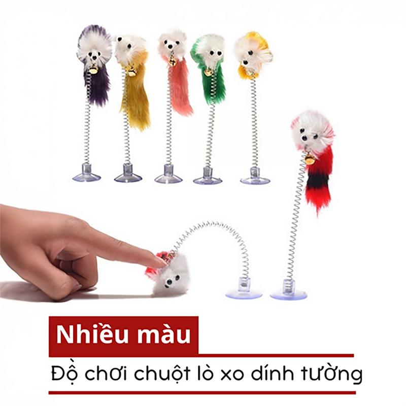ĐỒ CHƠI MÈO VỜN CHUỘT LÒ XO ĐẾ HÍT – CUTEPETS
