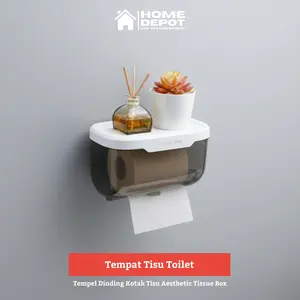 Tempat Tisu Toilet Gulung Tempel Estetik Kotak