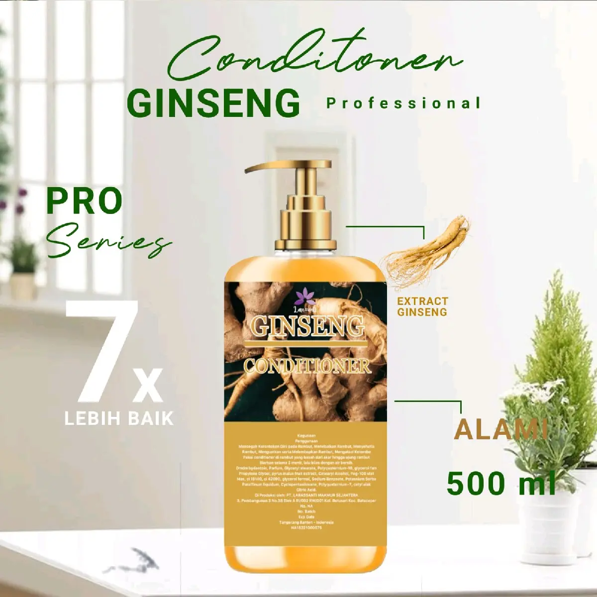 Conditioner gingseng anti rontok 500ml bpom Perawatan