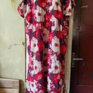 DASTER RIJEK RAYON DAPAT 2PC DRES WANITA DEWASA JUMBO  Motif
