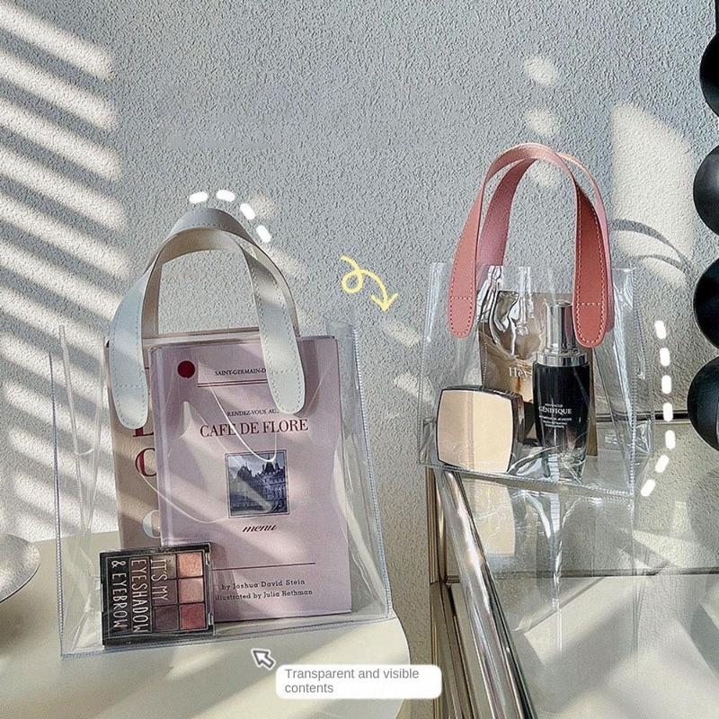 Product Introduction of Beg Tote Jelas, Bahan PVC, Pemegang Praktikal, Lutsinar, Kalis Air, Sesuai untuk Membeli-belah, Beg Simpanan Bags Bags 29