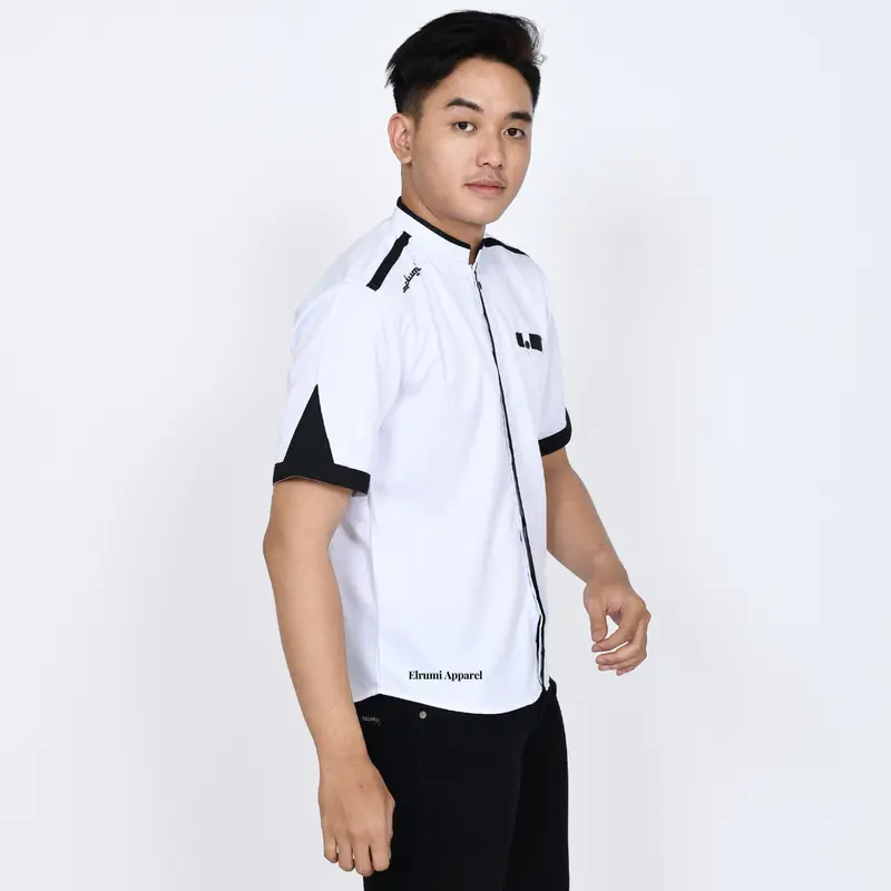 El rumi Kemeja Baju Koko Muslim Atasan Pria Dewasa Lengan Pendek Pria Motif Yusinsun Bahan Katun Toyobo Nyaman Katun 7