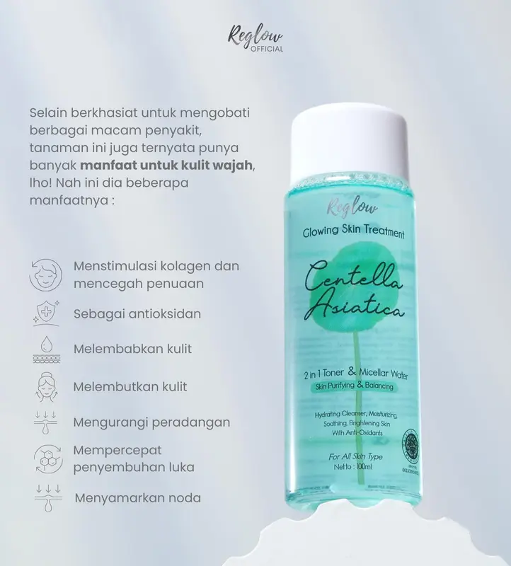 Reglow Skincare New Toner 2 in 1 & Micellar Water Dr Shindy Original Pembersih Pelembab Wajah 4