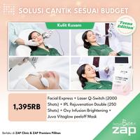 Gambar Facial Express + Laser Q-Switch Nd:Yag Double (2000 Shots) + IPL Rejuvenation Double (250 Shots) + Oxy Infusion Brightening +  Juva Vitaglow Peeloff Mask dari ZAP Clinic Kota Administrasi Jakarta Selatan 1 Tokopedia