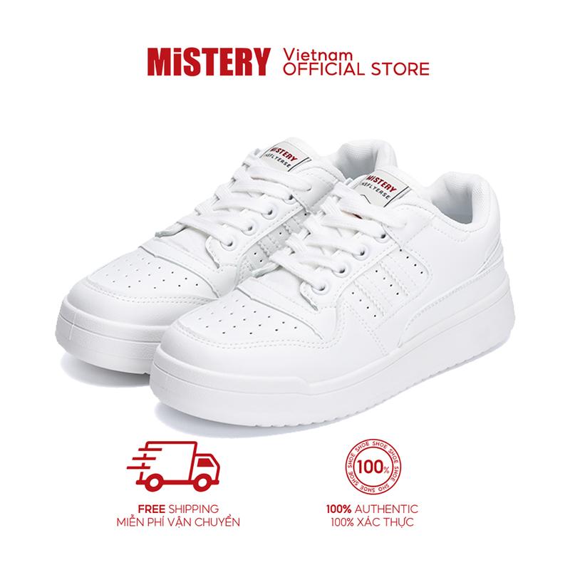 MiSTERY Giày Nữ đi Học Giày Thể Thao Chiều Cao 3cm MODEL CLOUD Chất Liệu Da Sneaker MIS-701