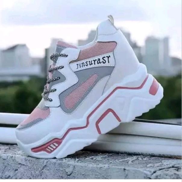 Sepatu Sneakers Wanita Sol Tinggi Model Terbaru Musim panas Musim dingin Tanpa Hak Casual Flat Putih Shoes 6