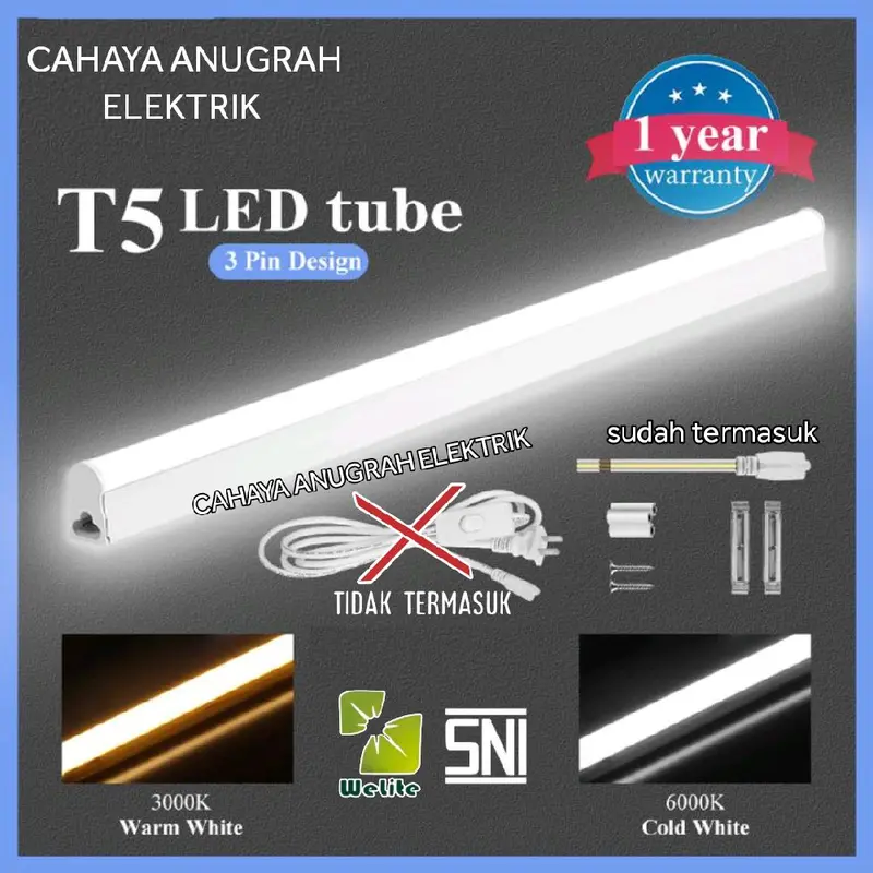 LAMPU T5 LED TUBE LIGHT TUBELIGHT LED 30cm 60cm 90cm 120cm t5 led 6W 10W 18W 20W BERGARANSI 1