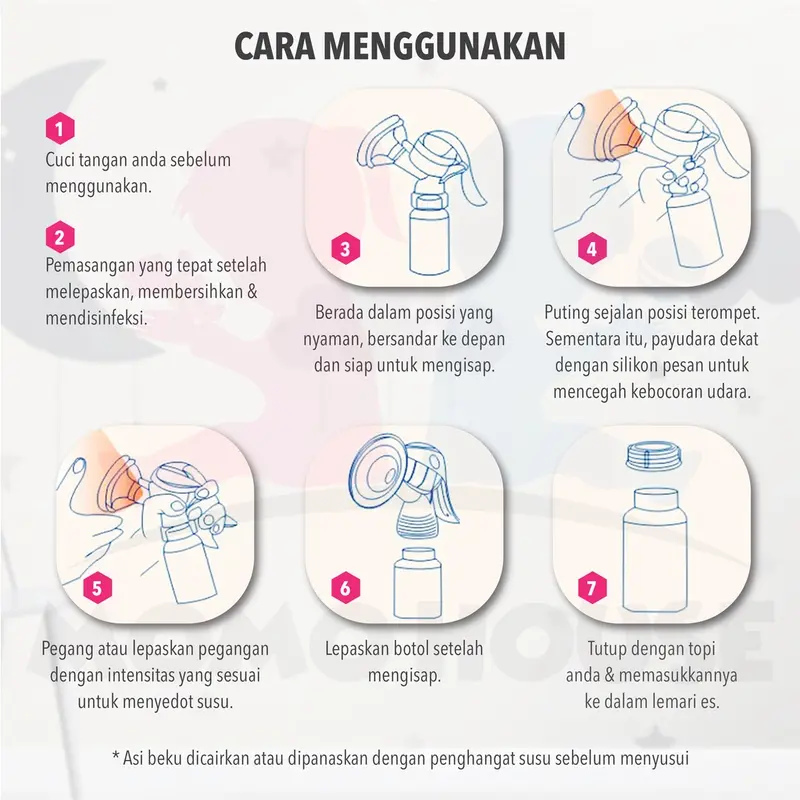 MOMO HOUSE Pompa ASI Manual Silikon Pumping Asi Manual Breast Pump Silikon 7