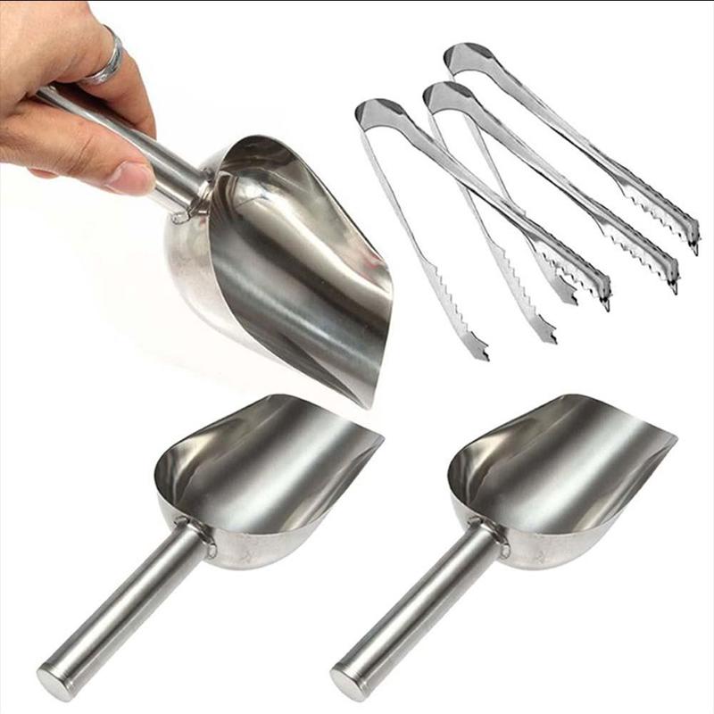 Party Candy Buffet Flour Scoop Ice Shovel Grain Shovel Ice Scraper Stainless Steel 6
