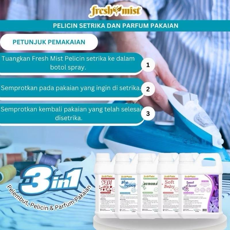 Parfum Londri Fresh Mist Aroma Sweet Secret 1000ml - Pelicin Pewangi Pakaian Anti Bau Apek Bunga Cairan Spray 4