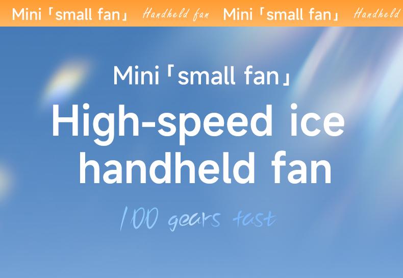 Mini Star Fan for Rapid Cooling, 100 Speeds, Hurricane Powerful Fan, Mini Portable USB Rechargeable Turbine Fan, Handheld with High Airflow