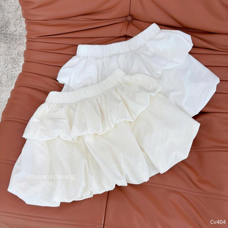   HAVANA  Chân váy PETI bí ngắn 2 tầng dáng xòe CV404 