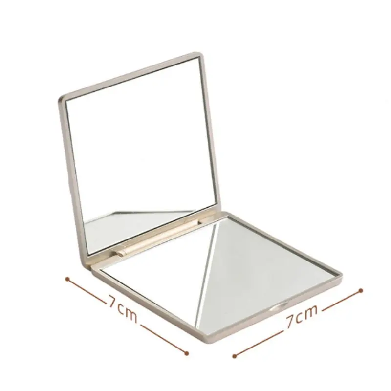 3X Cermin Make Up Pemodelan Relief Mawar/Cermin Lipat 2 Sisi Dengan Pembesar Kaca Kecil Portable 6