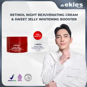 [Live dr Ekles] Combo Whitening & Anti Aging Dr Ekles Skincare - Retinol Night Rejuvenating Cream + Sweet Jelly Whitening Booster untuk Mencerahkan & Mengurangi Kerutan