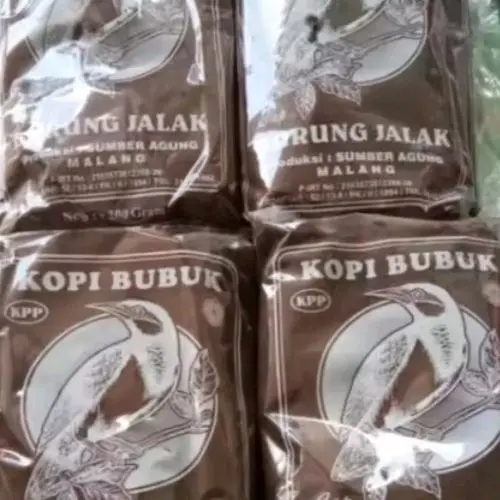 terlaris 4 bungkus kopi cap burung jalak/ kopi murni asli tanpa campuran / khas malang 200 gram
