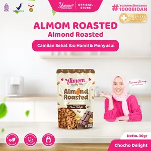 ALMOM ROASTED - Kacang Almond Panggang 30gr | Camilan Sehat Rendah Kalori - Non MSG