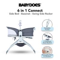 Gambar BABYDOES 6 IN 1 CONNECT Side Bed • Bassinet • Swing Side Rocker - Dark Grey dari BABYDOES INDONESIA Kota Tangerang 1 Tokopedia