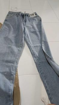 Product Review of New Biru muda kulot longgar high waist celana jeans panjang wanita（GOOD LUCK）（realpict） from 🦀**l 💫** 1
