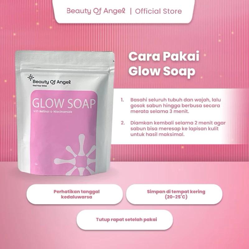 Beauty of Angel - Glow soap - Sabun Mandi | Sabun Batang | Soap Bar | Sabun Antiseptik Melembabkan dan Mencerahkan - 40gr 2