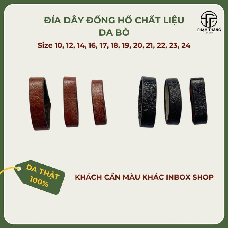Con đỉa dây đồng hồ chất liệu DA BÒ Đủ Size 16/17/18/19/20/21/22/23/24 mm CHỌN SIZE CON ĐỈA TRÙNG VỚI SIZE DÂY ĐỒNG HỒ (cần màu khác nhắn shop)