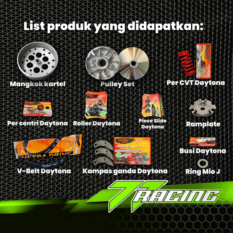KIRIAN CVT MIO SPORTY PAKET FULL UPGRADE MOTOR MIO SPORTY MIO J SOUL GT 115 X RIDE 115 1