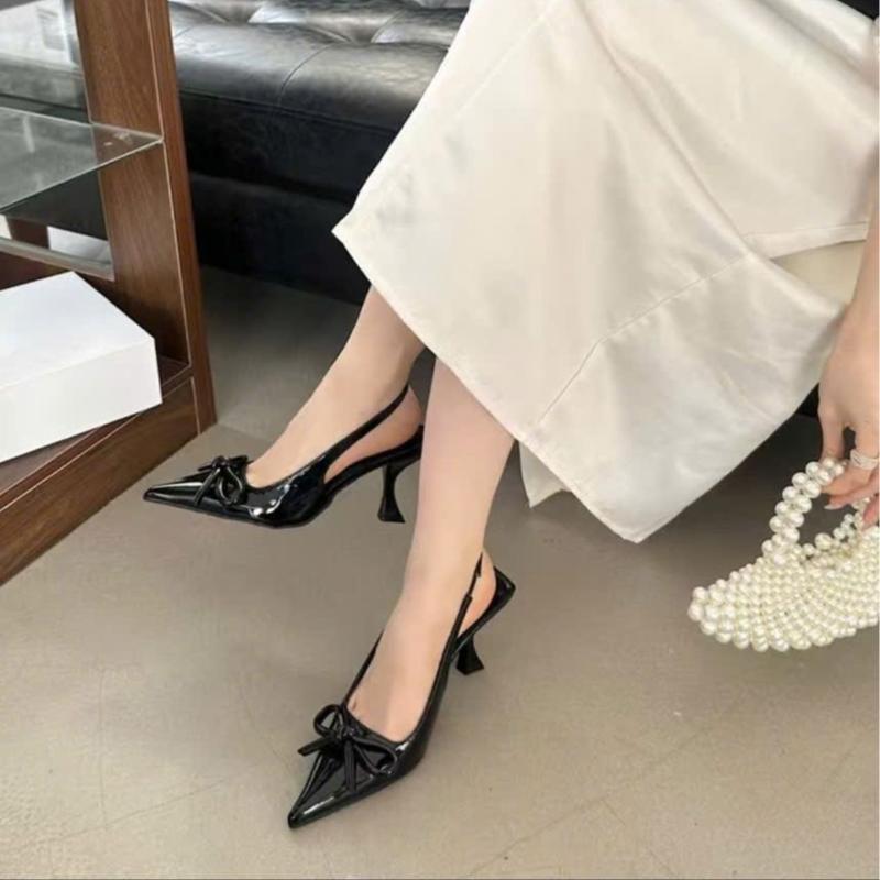  Giày Sandal Nữ Cao 5cm Ngọc Trinh Store Nơ Nhỏ Xinh Xắn KB 060 - Màu Đen Trắng Đỏ Đô Size 35-39 - Shoes DéP 