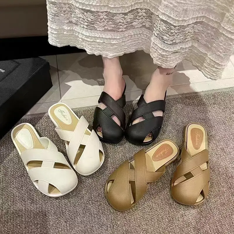 Giày Lười Nữ, Thời Trang Mới Nhất, Thiết Kế khoét lỗ Kiểu Lười, Dép Lê Nữ Sandal Shoes DéP