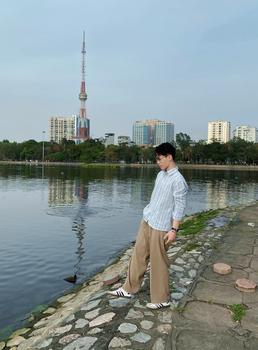Product Review of Áo sơ mi kẻ sọc chất liệu linen tà vạt bầu form rộng-STRIPED SHIRT from C** Đ** 0