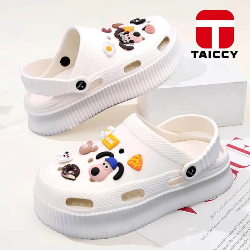 TAICCY Sandal Wanita Sandal Sol Tebal Kodok Bae Clog Sepatu Lentur Wedges Baim Sandal Baim Pperempuan