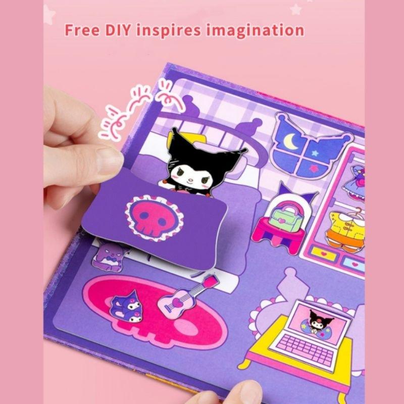 Sách Yên Tĩnh, Sanrio, Nam Châm Tự Làm, Thiết Kế Cinnamoroll Và Kuromi, Thích Hợp Làm Quà Tặng Cho Bé Gái, Sách Bận Rộn, Đồ Chơi Giáo Dục Tự Làm, 10 * 10, [Thanh Toán Khi Nhận Hàng] 4
