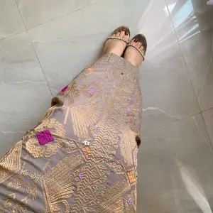 Kamen jadi bordir motif mewah benang cendana premium