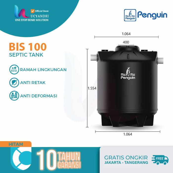 Gambar Tangki Septic Tank Penguin Sepiteng Biorotech BIS 100 Anti Sedot ORI dari Lucyandri Official Kab. Tangerang Tokopedia
