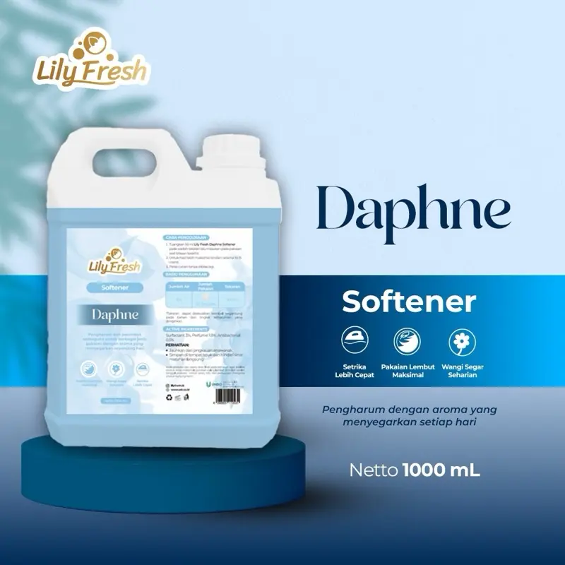 Lily Fresh Softener Pelembut Pewangi Pengharum Pakaian Laundry 1 Liter Pelembut Pakaian Laundry Anak 1