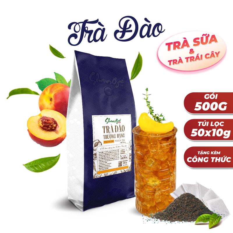 Trà Đào Túi Lọc Shangao 500G - Làm Trà Đào, Trà Sữa, Trà trái cây, trà ủ lạnh - Nước Trà ( Chè ) Peach Tea