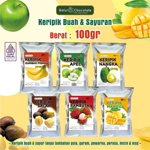Keripik Buah Nangka Apel Malang Buah Mix - Isi 100 gram - Oleh oleh Khas Malang Batu