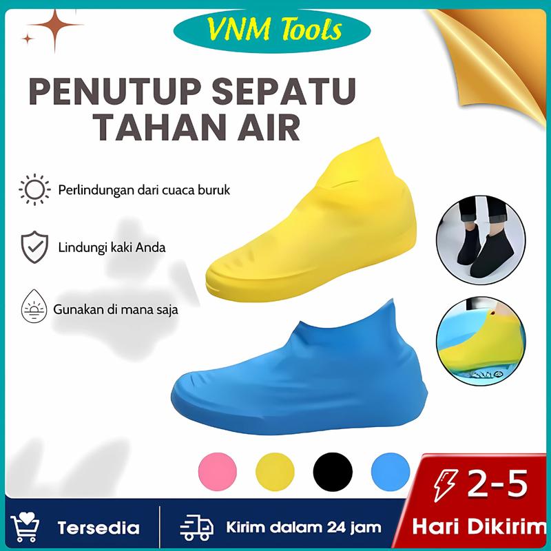 [COD] Cover Shoes, Sarung Sepatu Karet, Pelindung Sepatu Anti Air Hujan Funcover Bisa di Cuci 1