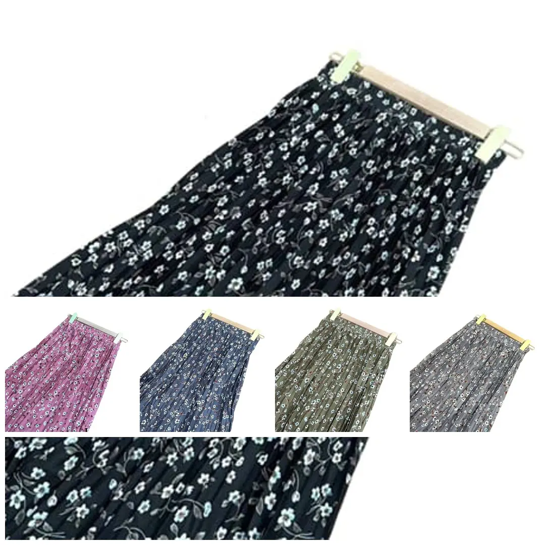 Rok Motif Bunga Korean Style Bahan Hyget