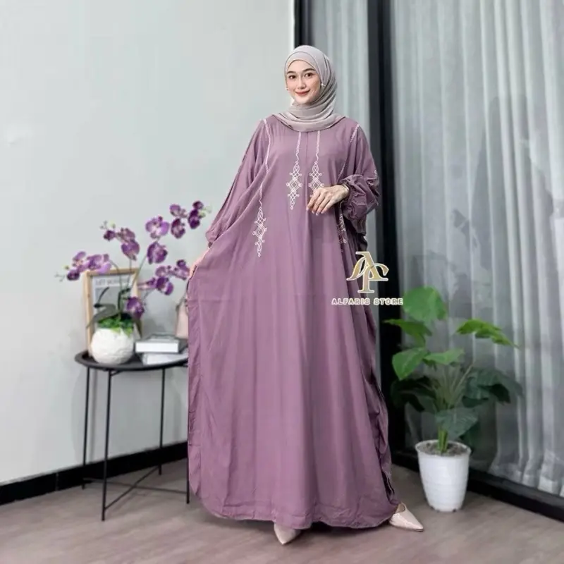 KAFTAN HARUM // kaftan gamis//gamis kaftan /kaftan rayon Muslim Motif