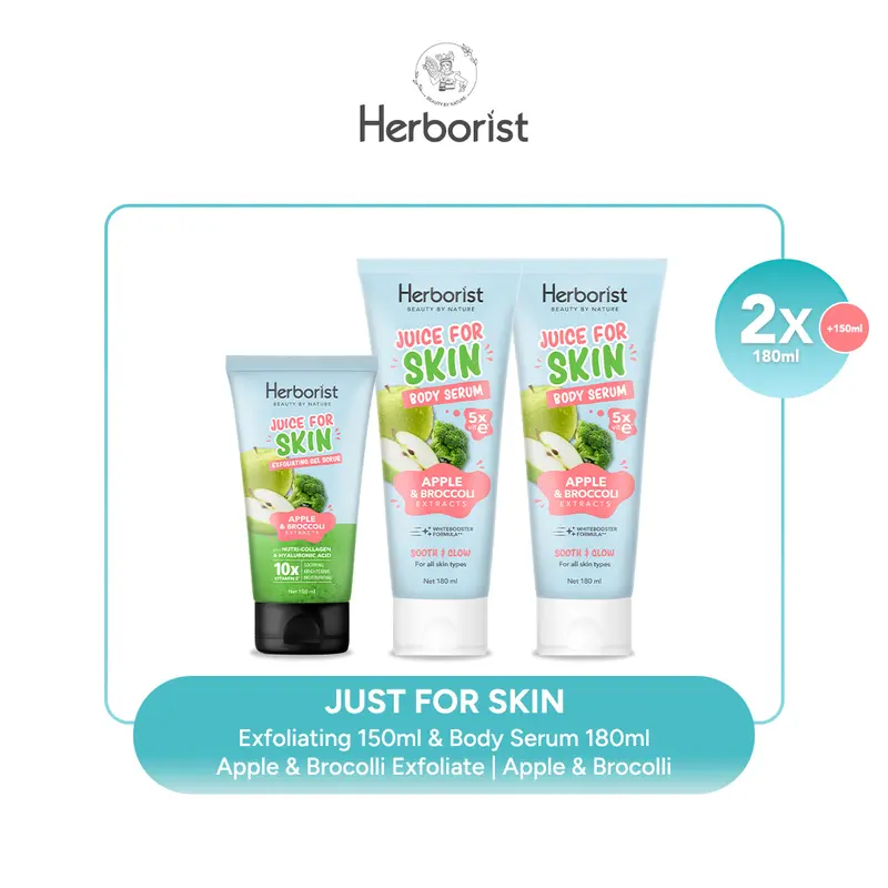 [FYC] Herborist Juice For Skin Body Serum / Body Scrub / Face Scrub All Variant 180ml (isi 3 pcs) 1