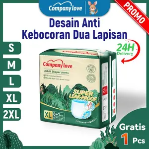 tersedia - company love popok celana dewasa double-layer leak-proof design s/m/l/xl/2xl strong absorption 9pcs/1pack pull-up pants super leak-proof free 1 pcs