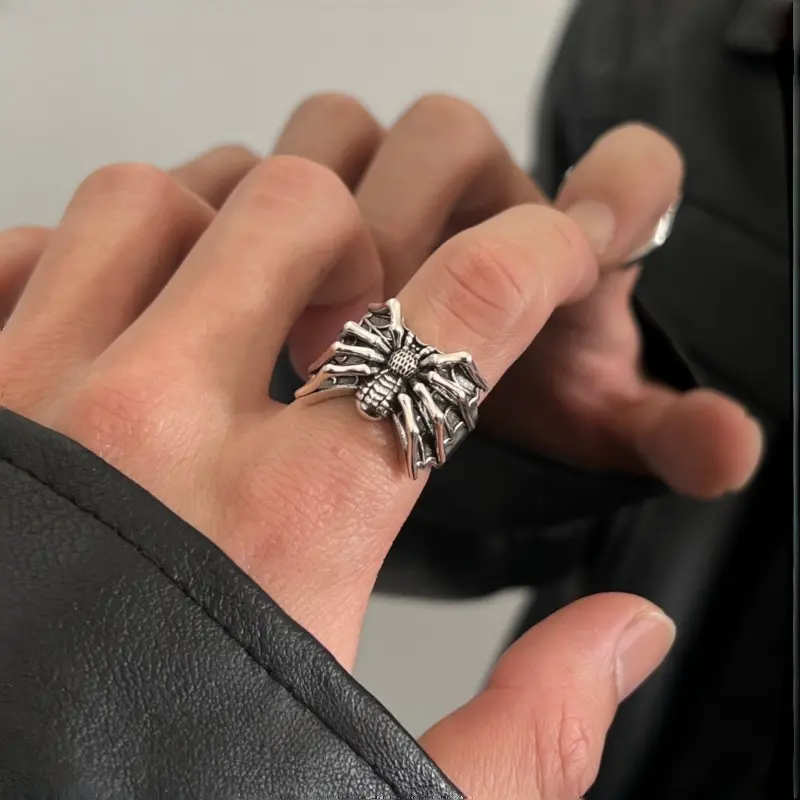 【BATIKETS】Popular Spider Ring Fashion Opening Adjustable Ring Punk ...