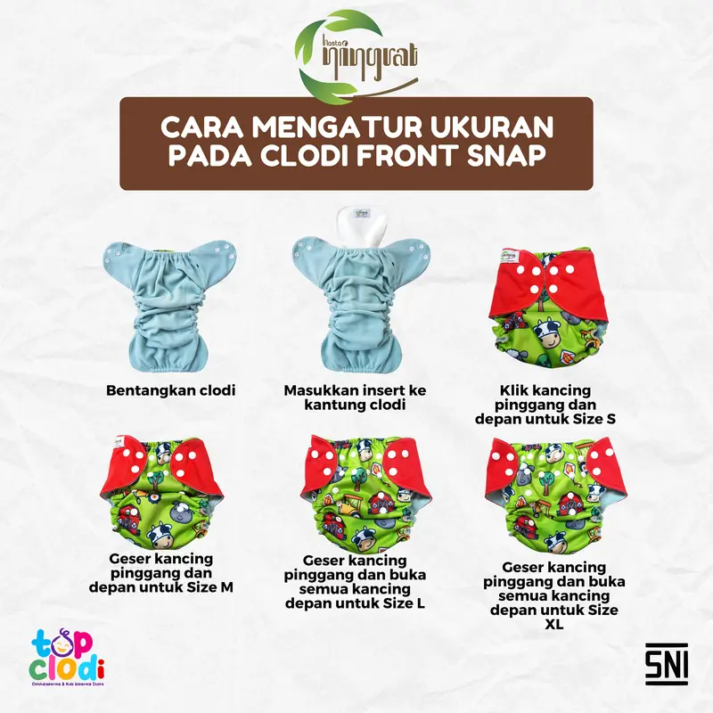 Clodi Ningrat Newborn Front Snap Premium SNI 6
