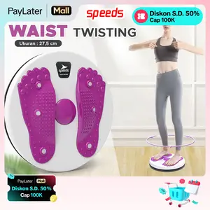SPEEDS Waist Twisting Magnetic Trimmer Jogging Body Twisting Plate Waist Alat Olahraga 041-3