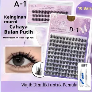 bulu mata palsu lentik lebat khusus pemula tidak mudah lepas ringan nyaman gratis lem dan pinset