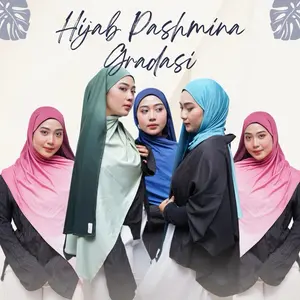 Adeliza Collection | Pashmina Gradient | Bahan Hijab Adem & Nyaman Dipakai | Fashion Muslim Kekinian untuk Tampil Elegan