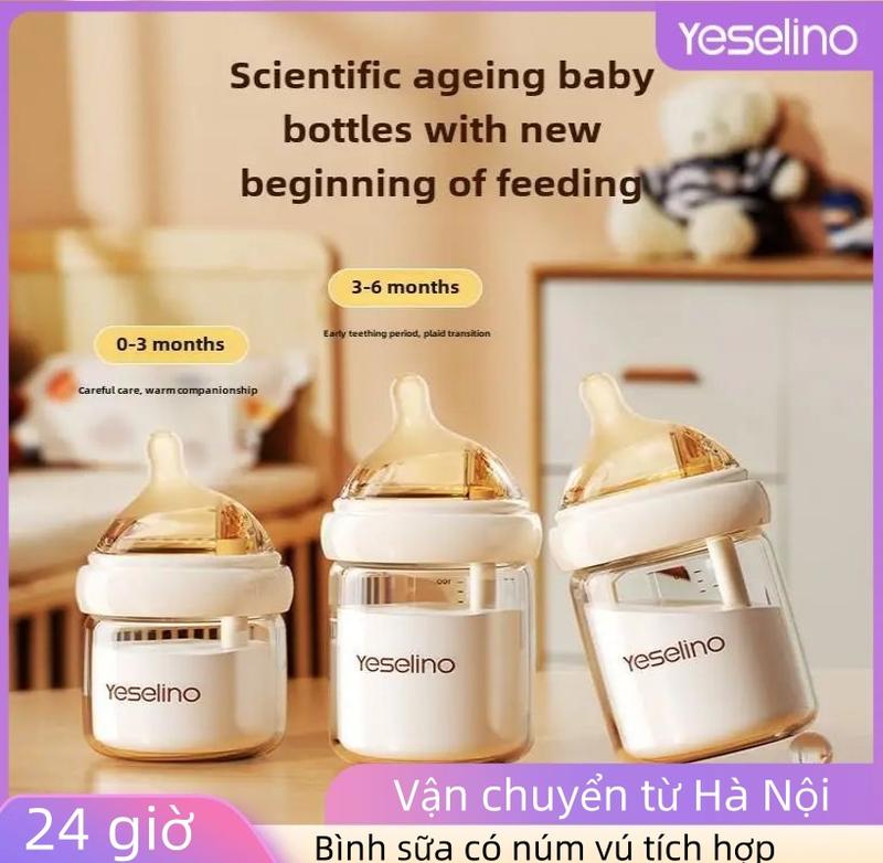 Bình sữa trẻ Em Bé hàng đầu có tính năng chống đầy hơi có các kích cỡ 80 160ml